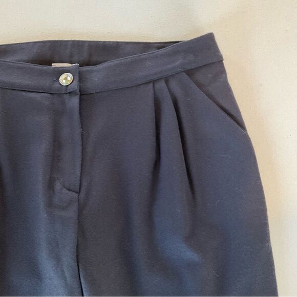 NWT VDP Club Lambs Wool Trouser Pants Women’s S Navy Rhinestone Logo Ankle ITALY - Picture 5 of 13